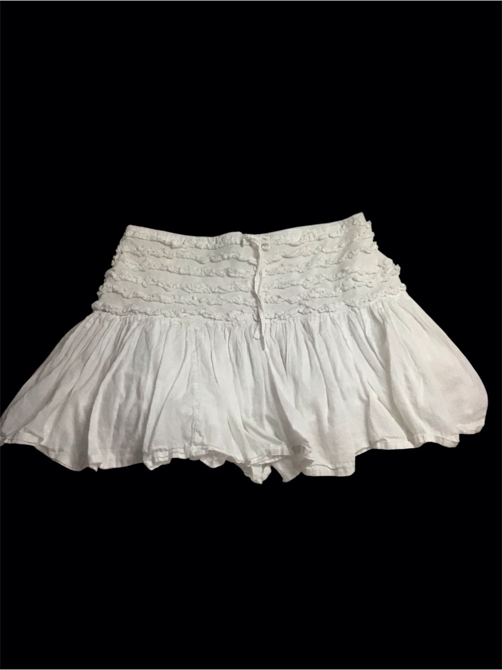 Peppermint bay White Ruffled Mini Skirt
